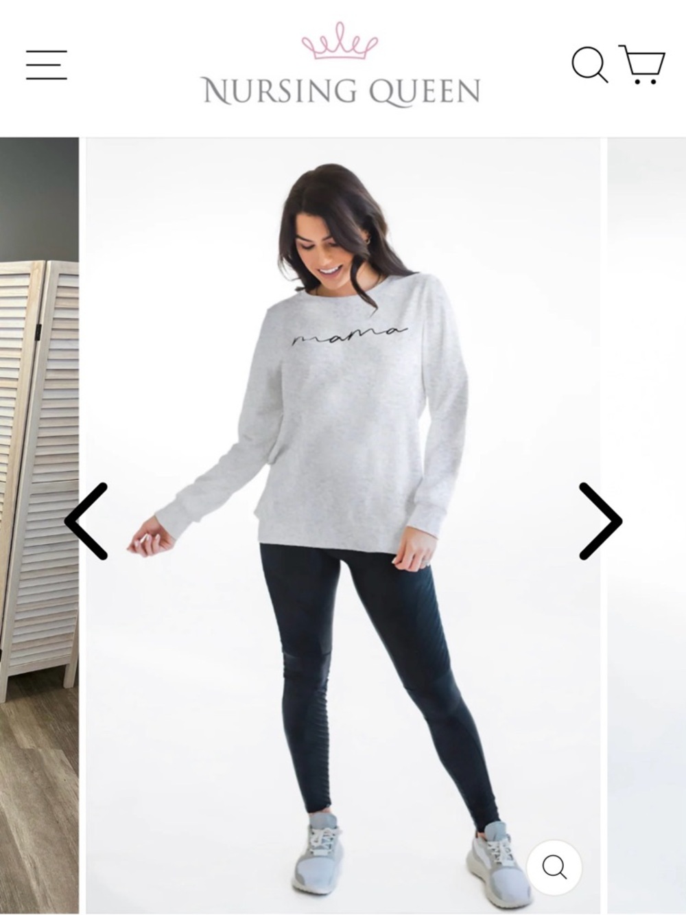 "MAMA" NURSING SWEATSHIRT -
GRAY